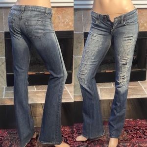 JOES JEANS WOMENS SZ 25 FACTORY DESTROYED